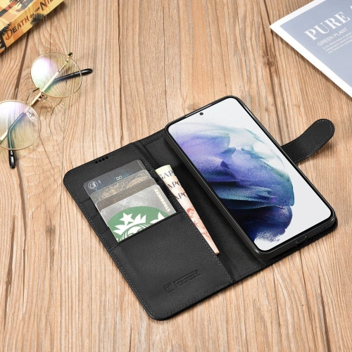 Kup Etui iCarer Haitang kožená peněženka Samsung Galaxy S22+ Plus černá - ICR290 - {ean13} - Sklep Home Screen
