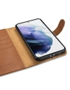 Buy iCarer Haitang Leather Wallet Samsung Galaxy S22+ Plus brown - ICR291 - {ean13} - Home Screen Store Europe
