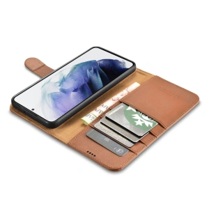 Kup Case iCarer Haitang Leder Geldbörse Samsung Galaxy S22+ Plus braun - ICR291 - {ean13} - Sklep Home Screen