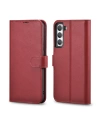 Husă iCarer Haitang Leather Wallet Samsung Galaxy S22+ Plus roșu