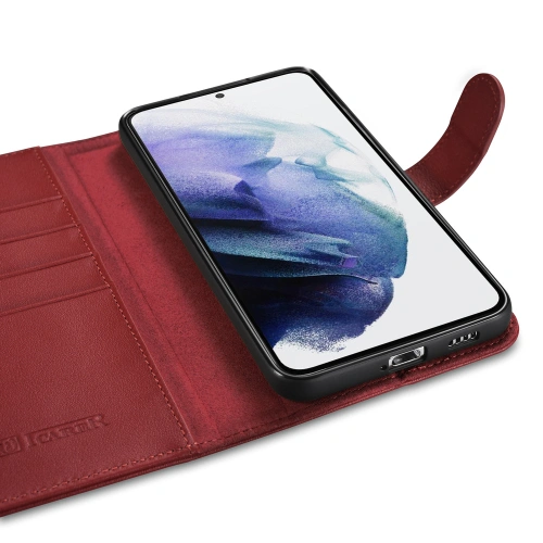 Buy iCarer Haitang Leather Wallet Samsung Galaxy S22+ Plus red - ICR292 - {ean13} - Home Screen Store Europe