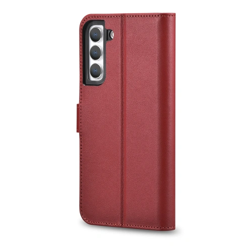 Buy iCarer Haitang Leather Wallet Samsung Galaxy S22+ Plus red - ICR292 - {ean13} - Home Screen Store Europe