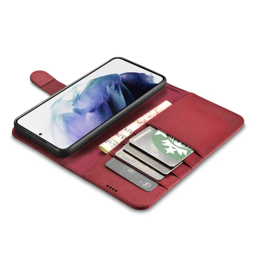 Kup Case iCarer Haitang Leder Wallet Samsung Galaxy S22+ Plus rot - ICR292 - {ean13} - Sklep Home Screen