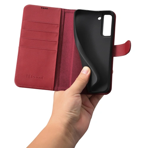 Buy iCarer Haitang Leather Wallet Samsung Galaxy S22+ Plus red - ICR292 - {ean13} - Home Screen Store Europe