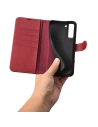 Kup Husă iCarer Haitang Leather Wallet Samsung Galaxy S22+ Plus roșu - ICR292 - {ean13} - Sklep Home Screen