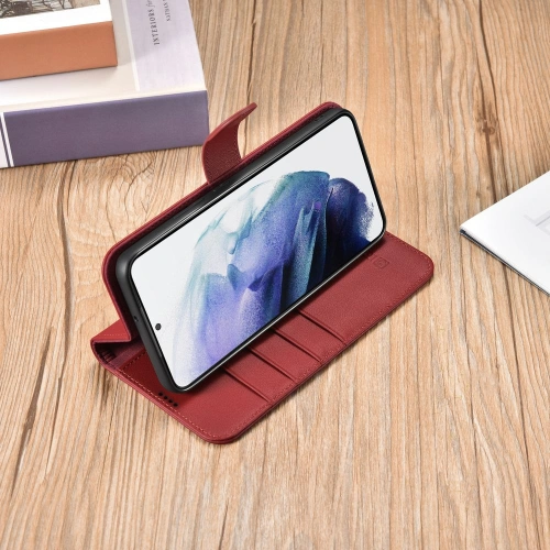 Buy iCarer Haitang Leather Wallet Samsung Galaxy S22+ Plus red - ICR292 - {ean13} - Home Screen Store Europe