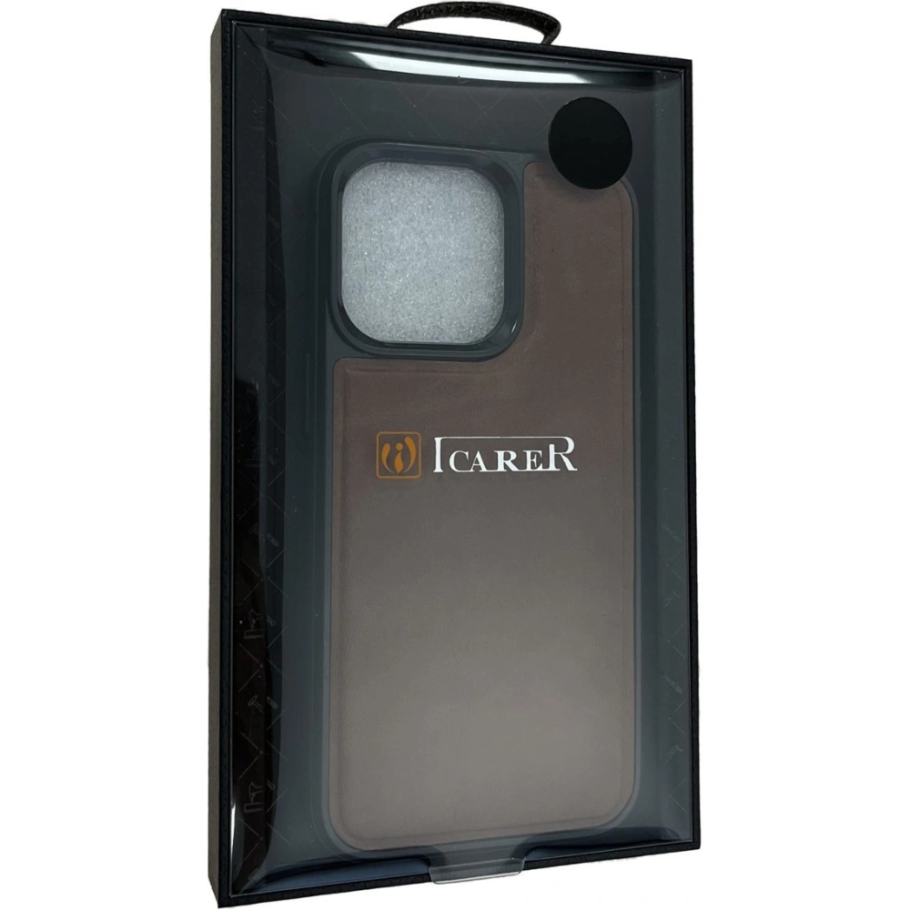 Etui iCarer Leather Oil Wax Apple iPhone 13 Pro brązowy