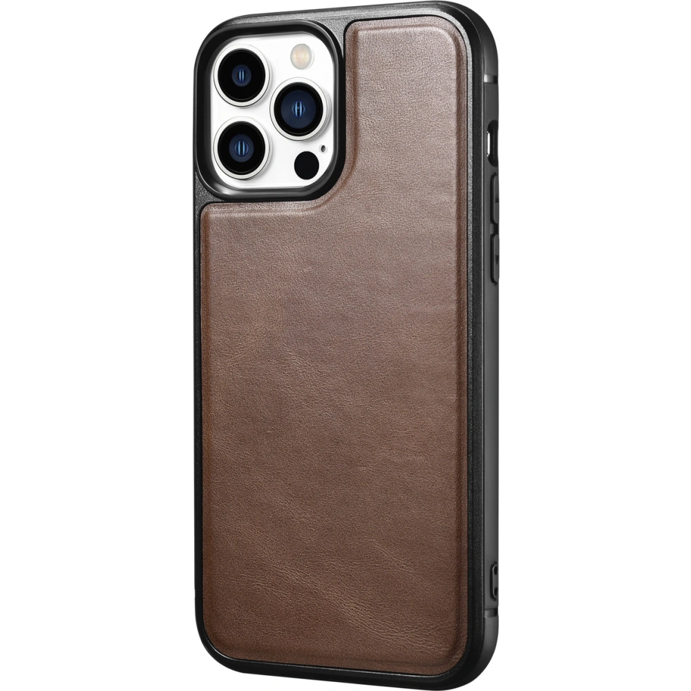 Etui iCarer Leather Oil Wax Apple iPhone 13 Pro brązowy