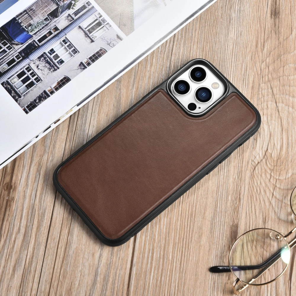Etui iCarer Leather Oil Wax Apple iPhone 13 Pro brązowy