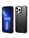 Case iCarer Leather Oil Wax Apple iPhone 13 Pro Max schwarz