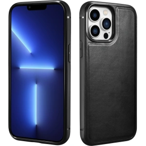 Kup Carcasa iCarer Leather Oil Wax Apple iPhone 13 Pro Max negru - ICR301 - {ean13} - Sklep Home Screen