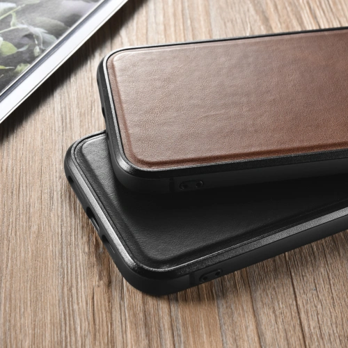 Kup Carcasă din piele cu ceară de ulei iCarer pentru Apple iPhone 13 Pro Max, maro - ICR302 - {ean13} - Sklep Home Screen