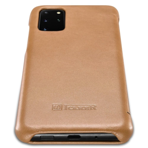 Kup Etui iCarer Curved Edge Vintage Folio Samsung Galaxy S20+ Plus khaki - ICR316 - {ean13} - Sklep Home Screen