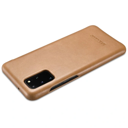 Kup Etui iCarer Curved Edge Vintage Folio Samsung Galaxy S20+ Plus khaki - ICR316 - {ean13} - Sklep Home Screen