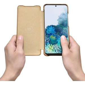 Kup Husă iCarer Curved Edge Vintage Folio Samsung Galaxy S20+ Plus kaki - ICR316 - {ean13} - Sklep Home Screen