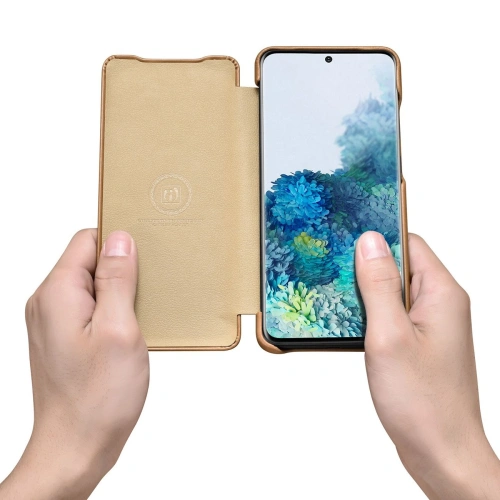 Kup Etui iCarer Curved Edge Vintage Folio Samsung Galaxy S20+ Plus khaki - ICR316 - {ean13} - Sklep Home Screen