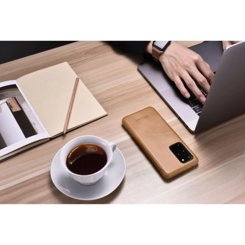 Kup Husă iCarer Curved Edge Vintage Folio Samsung Galaxy S20+ Plus kaki - ICR316 - {ean13} - Sklep Home Screen