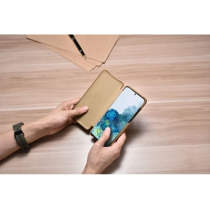 Kup Husă iCarer Curved Edge Vintage Folio Samsung Galaxy S20+ Plus kaki - ICR316 - {ean13} - Sklep Home Screen