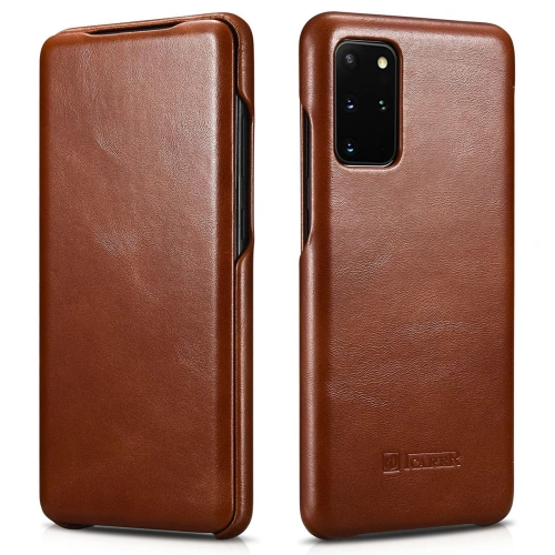 Kup Etui iCarer Curved Edge Vintage Folio Samsung Galaxy S20+ Plus barna - ICR317 - {ean13} - Sklep Home Screen
