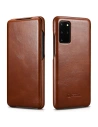 Etui iCarer Curved Edge Vintage Folio Samsung Galaxy S20+ Plus barna