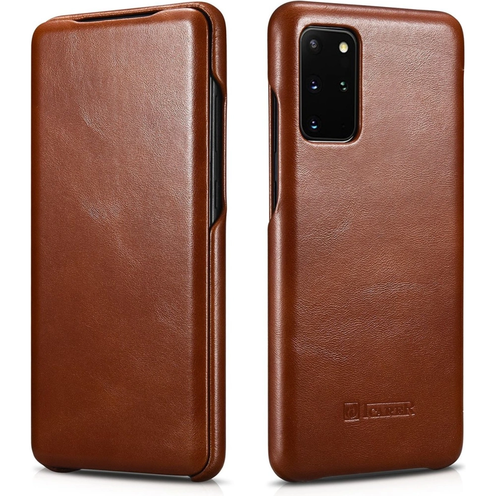 Etui iCarer Curved Edge Vintage Folio Samsung Galaxy S20+ Plus brązowy
