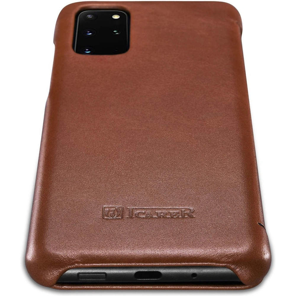 Etui iCarer Curved Edge Vintage Folio Samsung Galaxy S20+ Plus brązowy