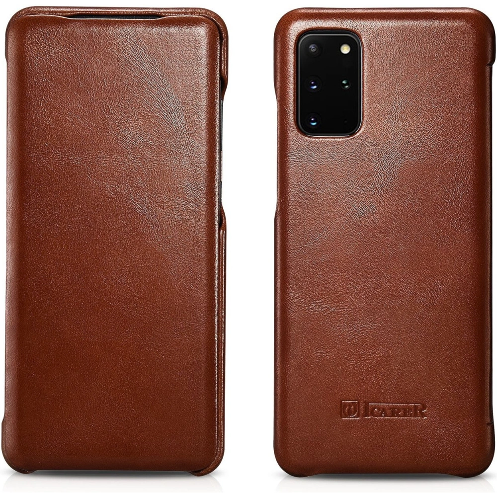 Etui iCarer Curved Edge Vintage Folio Samsung Galaxy S20+ Plus brązowy