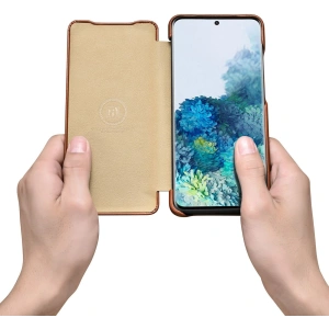 Kup Husă iCarer Curved Edge Vintage Folio Samsung Galaxy S20+ Plus maro - ICR317 - {ean13} - Sklep Home Screen