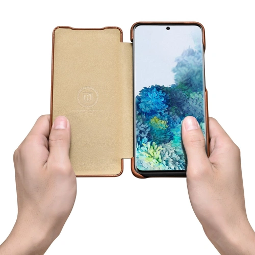 Kup Etui iCarer Curved Edge Vintage Folio Samsung Galaxy S20+ Plus barna - ICR317 - {ean13} - Sklep Home Screen