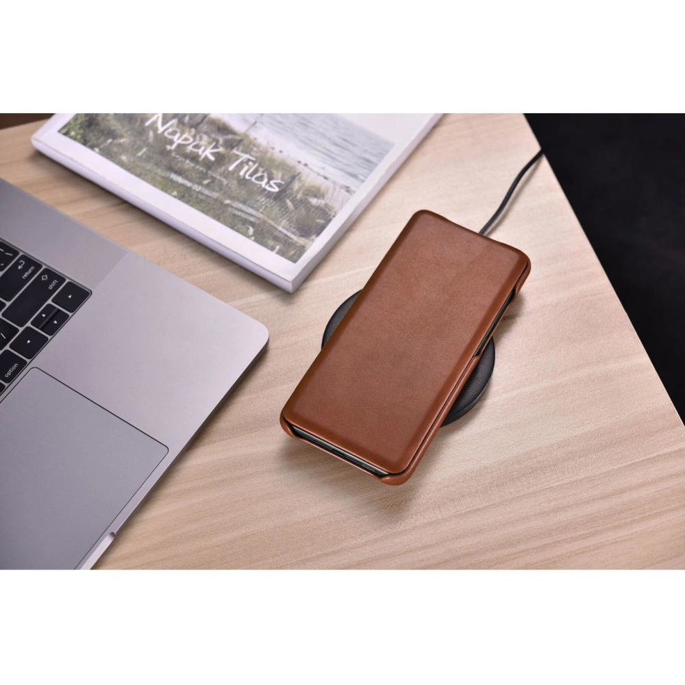 Etui iCarer Curved Edge Vintage Folio Samsung Galaxy S20+ Plus brązowy