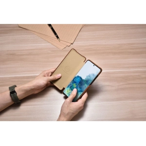 Kup Husă iCarer Curved Edge Vintage Folio Samsung Galaxy S20+ Plus maro - ICR317 - {ean13} - Sklep Home Screen