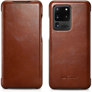 Kup Etui iCarer Curved Edge Vintage Folio Samsung Galaxy S20 Ultra brązowy - ICR318 - {ean13} - Sklep Home Screen