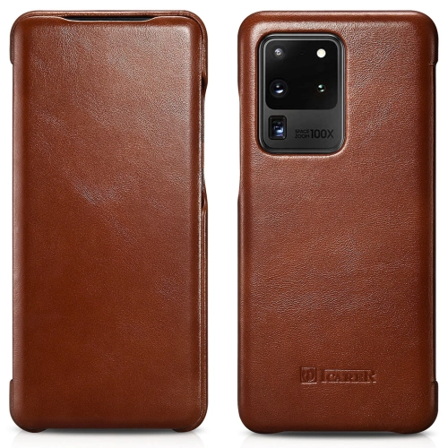 Kup Etui iCarer Curved Edge Vintage Folio Samsung Galaxy S20 Ultra brązowy - ICR318 - {ean13} - Sklep Home Screen