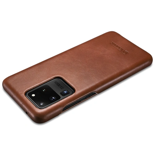 Kup Etui iCarer Curved Edge Vintage Folio Samsung Galaxy S20 Ultra brązowy - ICR318 - {ean13} - Sklep Home Screen