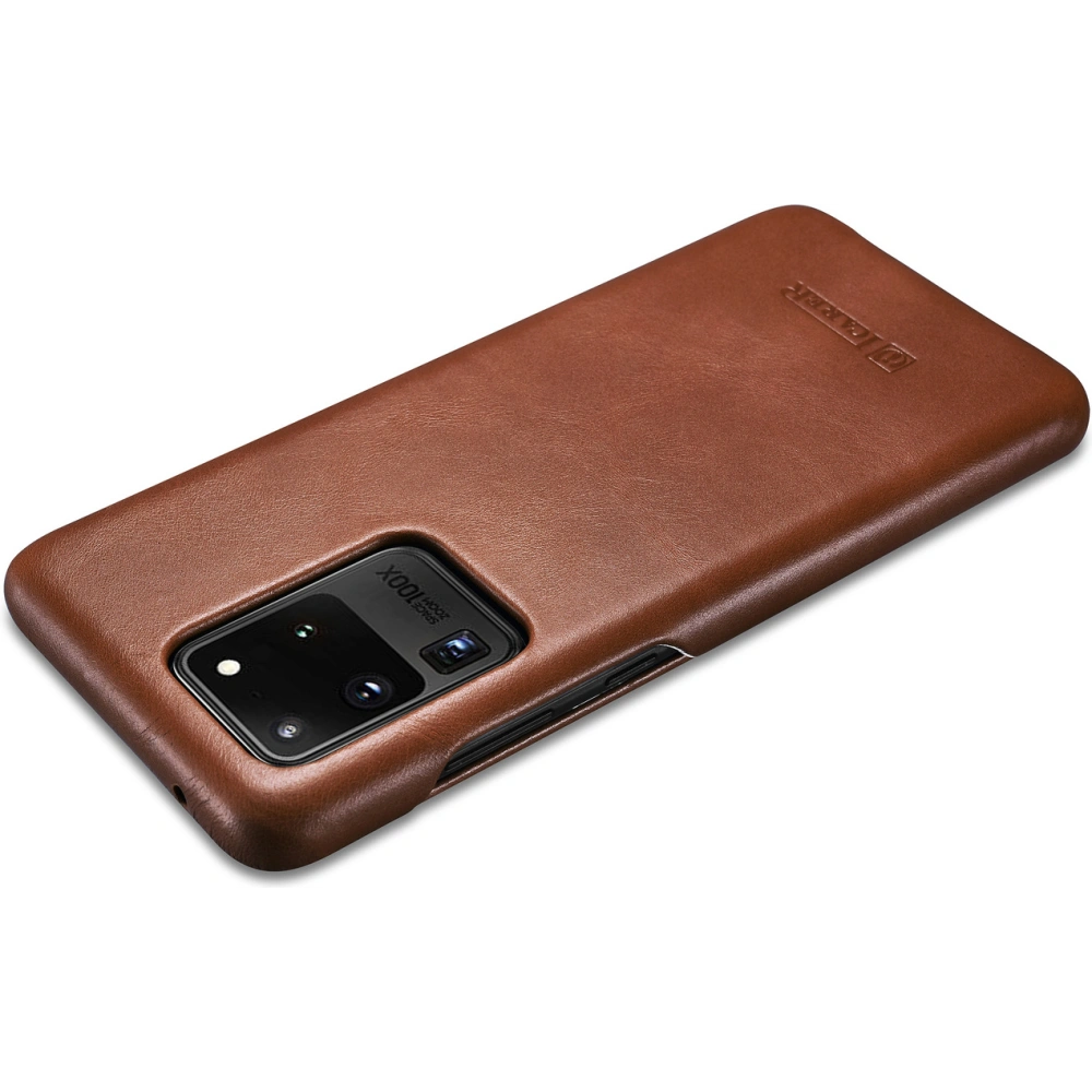 Etui iCarer Curved Edge Vintage Folio Samsung Galaxy S20 Ultra brązowy