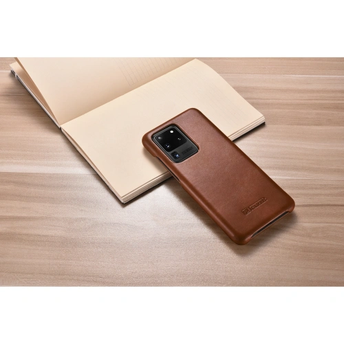 Kup Etui iCarer Curved Edge Vintage Folio Samsung Galaxy S20 Ultra brązowy - ICR318 - {ean13} - Sklep Home Screen