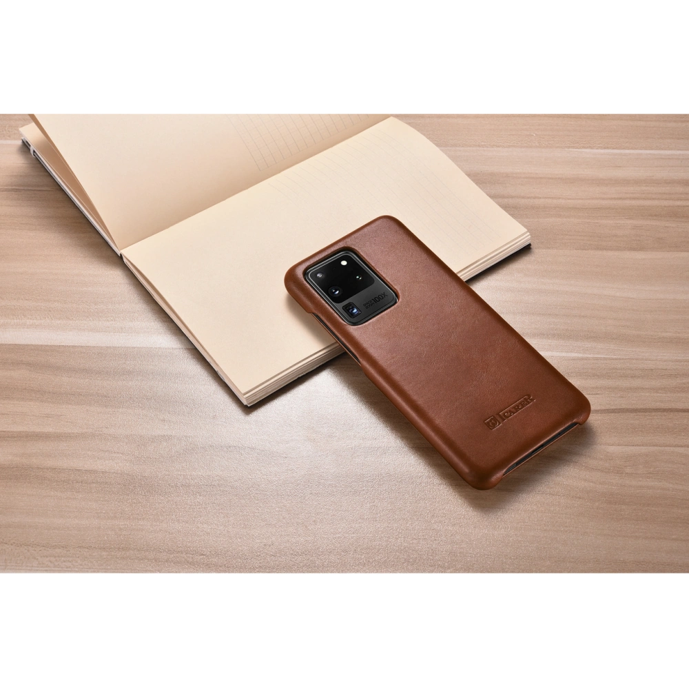 Etui iCarer Curved Edge Vintage Folio Samsung Galaxy S20 Ultra brązowy