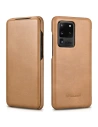 Case iCarer Curved Edge Vintage Folio Samsung Galaxy S20 Ultra khaki