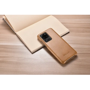 Kup Etui iCarer Curved Edge Vintage Folio Samsung Galaxy S20 Ultra khaki - ICR319 - {ean13} - Sklep Home Screen