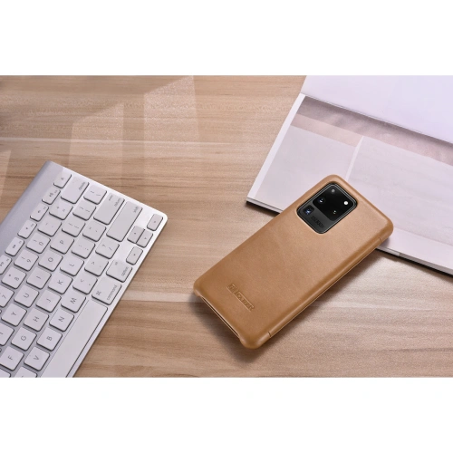 Kup Etui iCarer Görbe Szélű Vintage Folio Samsung Galaxy S20 Ultra khaki - ICR319 - {ean13} - Sklep Home Screen