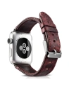 Kup Pasek iCarer din piele vintage Apple Watch 4/5/6/7/8/9/SE/10 40/41/42mm bordou - ICR320 - {ean13} - Sklep Home Screen