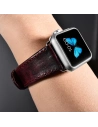 Kup Pasek iCarer din piele vintage Apple Watch 4/5/6/7/8/9/SE/10 40/41/42mm bordou - ICR320 - {ean13} - Sklep Home Screen