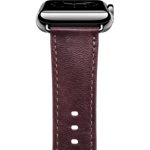 Kup Páska iCarer Kožená Vintage Apple Watch 4/5/6/7/8/9/SE/10 40/41/42mm bordó - ICR320 - {ean13} - Sklep Home Screen