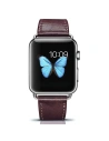 Kup Pasek iCarer din piele vintage Apple Watch 4/5/6/7/8/9/SE/10 40/41/42mm bordou - ICR320 - {ean13} - Sklep Home Screen