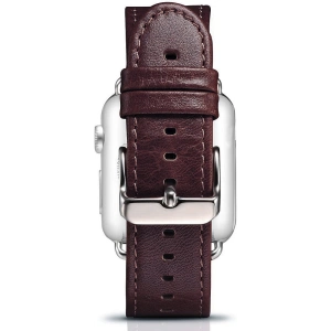 Kup Páska iCarer Kožená Vintage Apple Watch 4/5/6/7/8/9/SE/10 40/41/42mm bordó - ICR320 - {ean13} - Sklep Home Screen