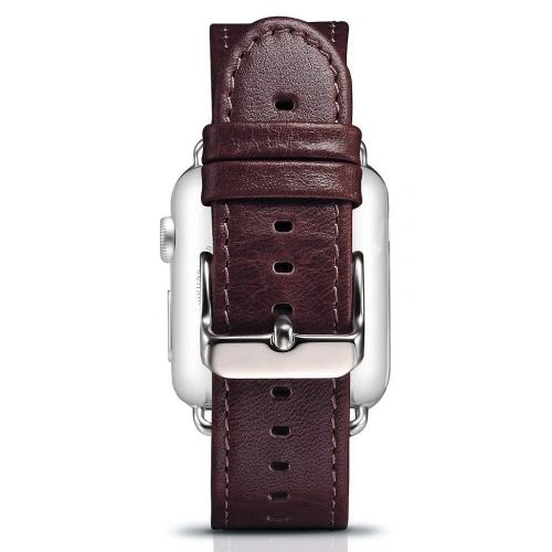 Kup Pasek iCarer Leather Vintage Apple Watch 4/5/6/7/8/9/SE/10 40/41/42mm bordó - ICR320 - {ean13} - Sklep Home Screen