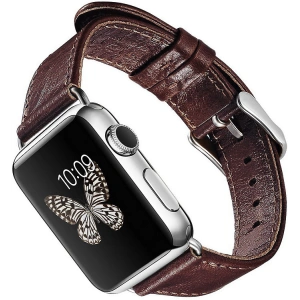 Kup Páska iCarer Kožená Vintage Apple Watch 4/5/6/7/8/9/SE/10 40/41/42mm bordó - ICR320 - {ean13} - Sklep Home Screen