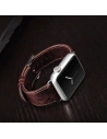 Kup Pasek iCarer din piele vintage Apple Watch 4/5/6/7/8/9/SE/10 40/41/42mm bordou - ICR320 - {ean13} - Sklep Home Screen