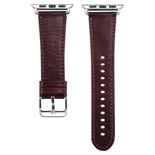 Buy Belt iCarer Leather Vintage Apple Watch 4/5/6/7/8/9/SE/10 40/41/42mm burgundy - ICR320 - {ean13} - Home Screen Store Europe
