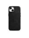 Case iCarer Öl Wachs Premium Leder MagSafe Apple iPhone 14 schwarz